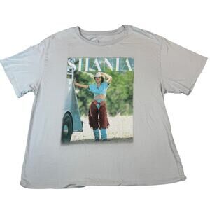 Shania Twain T-Shirt Ladies Size Medium Gray Country Music Band Tee